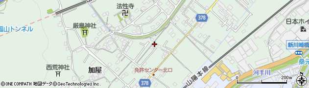 広島県福山市津之郷町加屋153周辺の地図