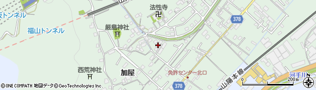 広島県福山市津之郷町加屋127周辺の地図