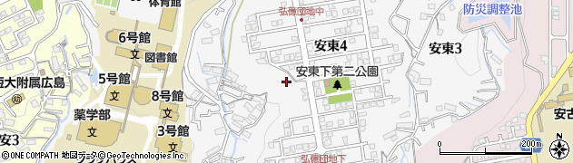 広島県広島市安佐南区安東周辺の地図