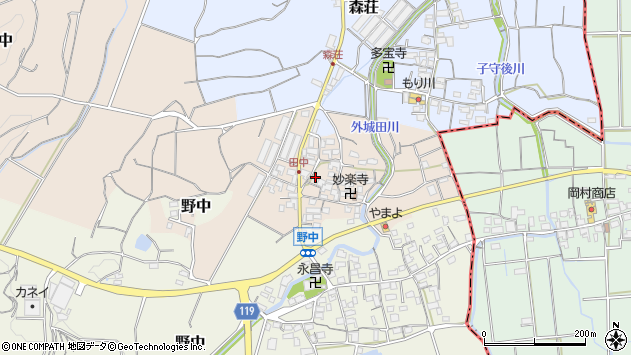 〒519-2165 三重県多気郡多気町田中の地図