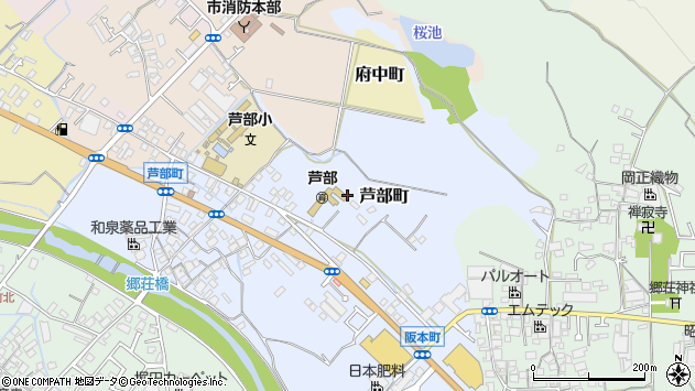 〒594-0053 大阪府和泉市芦部町の地図