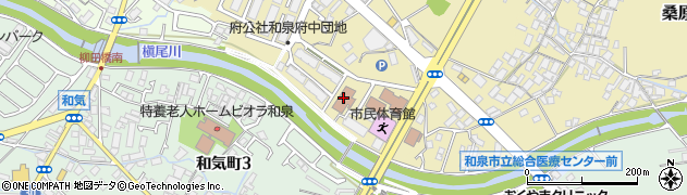 和泉市　教育センター周辺の地図