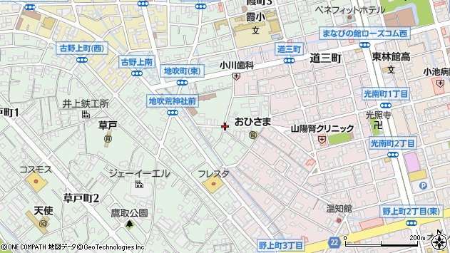 〒720-0816 広島県福山市地吹町の地図