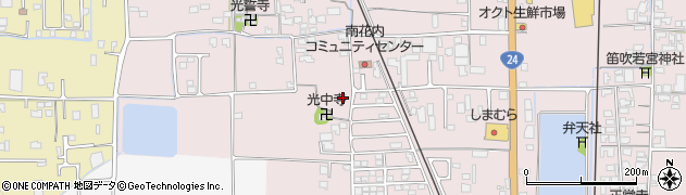 奈良県葛城市南花内周辺の地図