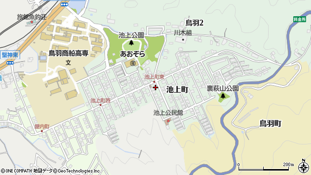 〒517-0012 三重県鳥羽市池上町の地図