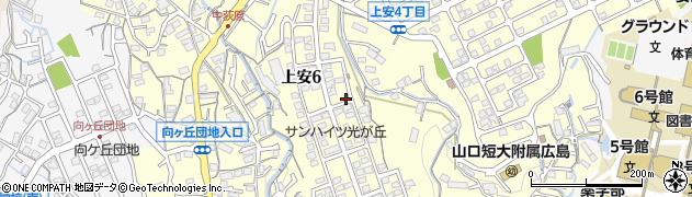 広島県広島市安佐南区上安周辺の地図