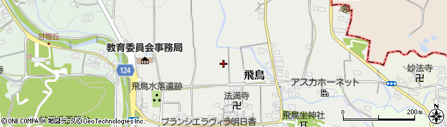 奈良県明日香村（高市郡）飛鳥周辺の地図