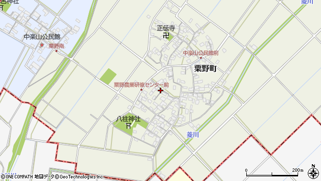 〒516-0054 三重県伊勢市粟野町の地図