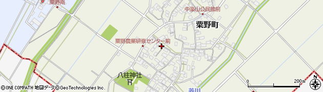 三重県伊勢市粟野町周辺の地図