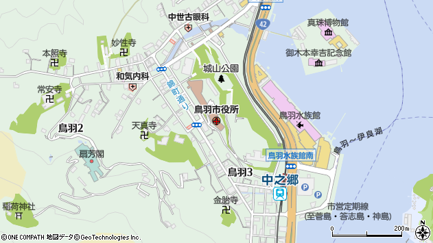 〒517-0000 三重県鳥羽市（以下に掲載がない場合）の地図