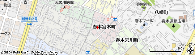 大阪府岸和田市春木宮本町周辺の地図
