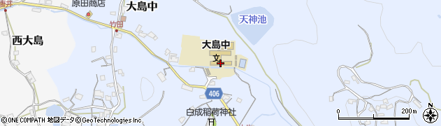 笠岡市立大島中学校周辺の地図