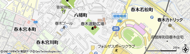 岸和田市立　春木運動広場周辺の地図