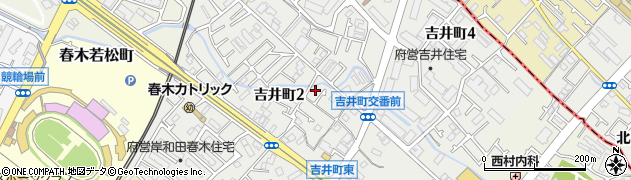 大阪府岸和田市吉井町周辺の地図