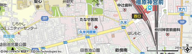 奈良県橿原市久米町498周辺の地図