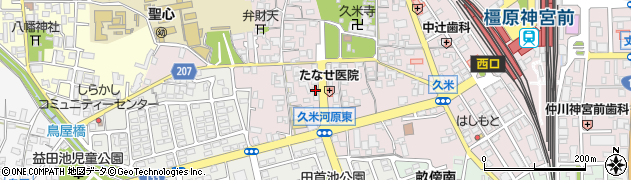 奈良県橿原市久米町412周辺の地図