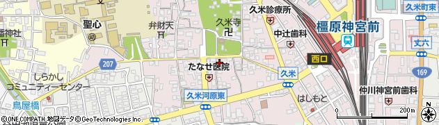 奈良県橿原市久米町502周辺の地図