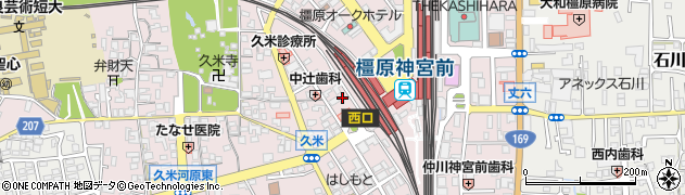 奈良県橿原市久米町614周辺の地図