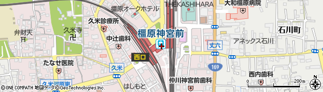 橿原神宮前駅周辺の地図