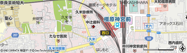 奈良県橿原市久米町596周辺の地図