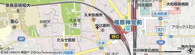 奈良県橿原市久米町597周辺の地図