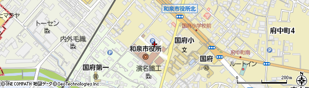 和泉市役所　契約検査室・工事契約・用度グループ周辺の地図