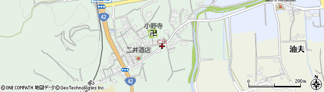 仁田周辺の地図