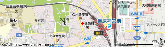 奈良県橿原市久米町598周辺の地図