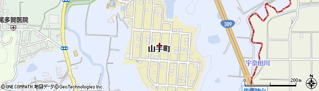 大阪府富田林市山手町周辺の地図