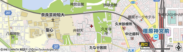 奈良県橿原市久米町347周辺の地図