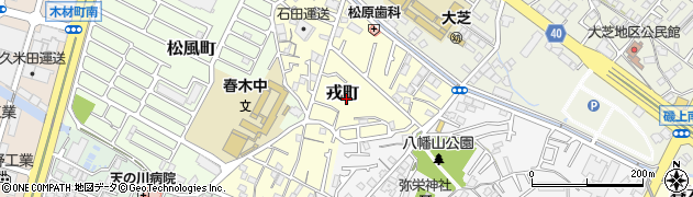 大阪府岸和田市戎町周辺の地図