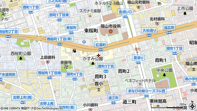 〒720-0811 広島県福山市紅葉町の地図