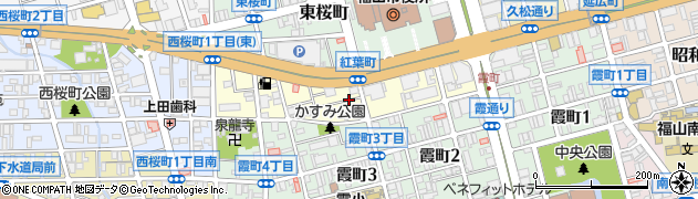 広島県福山市紅葉町周辺の地図