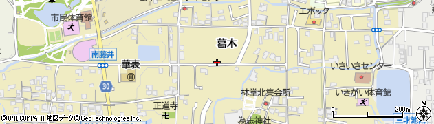 奈良県葛城市葛木178周辺の地図