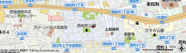 広島県福山市西桜町周辺の地図