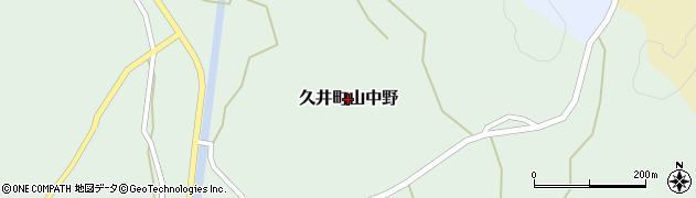 広島県三原市久井町山中野周辺の地図