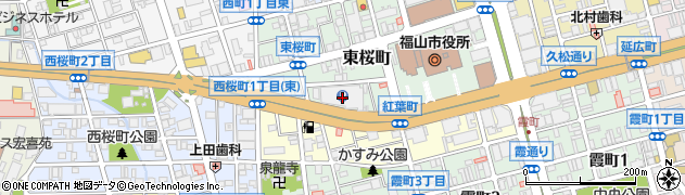福山市　東桜町駐車場周辺の地図