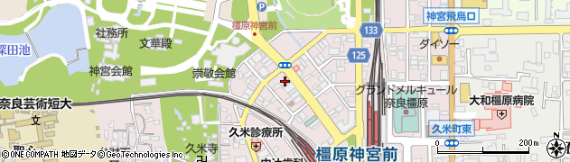 橿原市立　橿原神宮前駅西口自転車駐車場周辺の地図