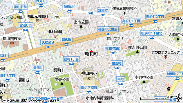 〒720-0808 広島県福山市昭和町の地図