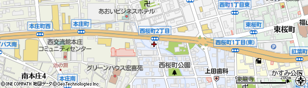 福山桜町郵便局周辺の地図