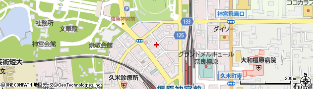 奈良県橿原市久米町874周辺の地図