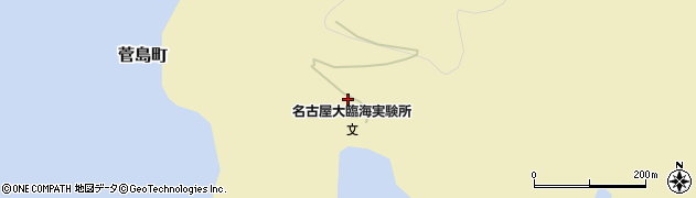 名古屋大学菅島臨海実験所周辺の地図