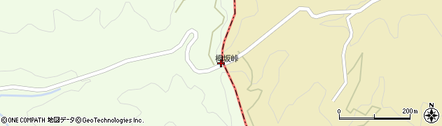 栂坂峠周辺の地図