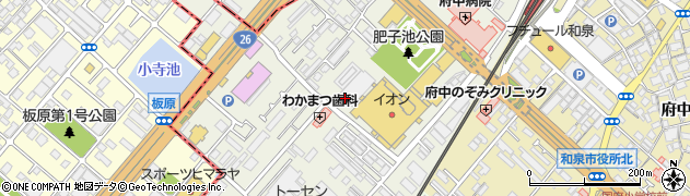 大阪府和泉市肥子町周辺の地図
