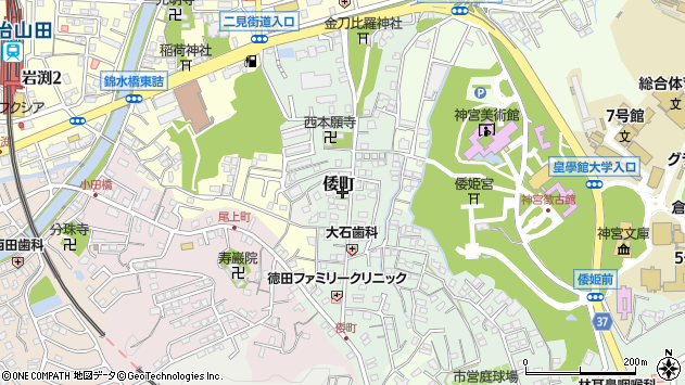 〒516-0032 三重県伊勢市倭町の地図