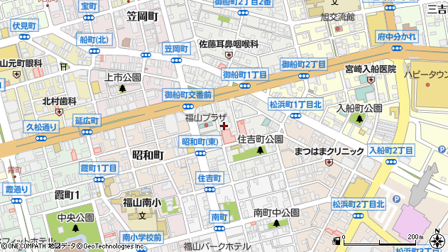 〒720-0809 広島県福山市住吉町の地図