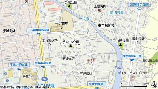 〒721-0962 広島県福山市東手城町の地図