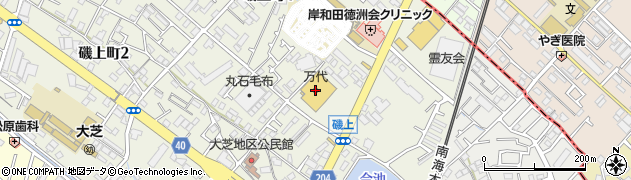 ｍａｎｄａｉ岸和田磯上店周辺の地図