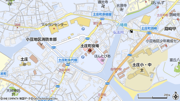 〒761-4100 香川県小豆郡土庄町（以下に掲載がない場合）の地図