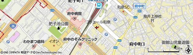 和泉市立　和泉図書館周辺の地図